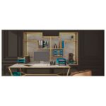 ORGANIZER STOLNI SA 6 PRETINACA PVC NEO-DECO EXACOMPTA 394505D CRNA/SVIJETLOPLAVA - Image 3