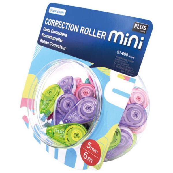 KOREKTOR ROLER 5 MMX6M PLUS.WH-505-50P PASTEL SORT