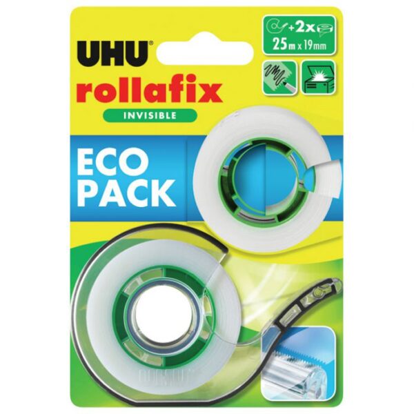 TRAKA LJEPLJIVA 19 MM/25M PLUS 5M GRATIS ROLLAFIX 36395 UHU NEVIDLJIVA