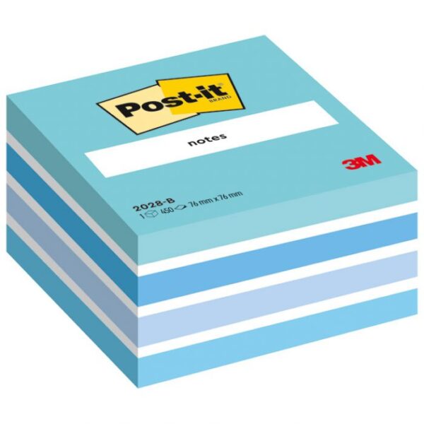 BLOK SAMOLJEPLJIV KOCKA 76X76 MM 450L POST-IT 3M.2028B SVIJETLOPLAVA