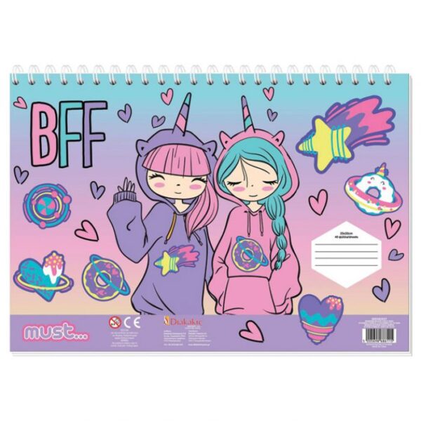 BLOK RISAĆI 40LIS. PLUS  ŠABLONA I NALJEPNICE GIRL MUST DIAKAKIS 000585957 * DO ISTEKA ZALIHA