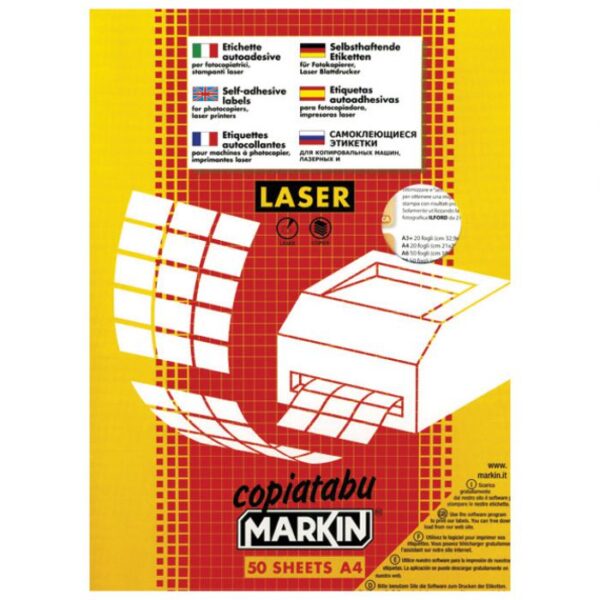 ETIKETE LK 210X297 MM PK50L MARKIN 220LTGC503 PROZIRNE