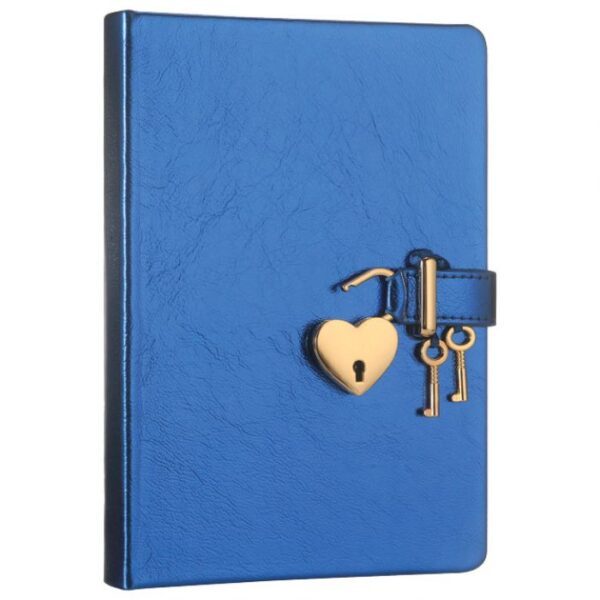 DNEVNIK S KLJUČEM ČISTI 160L HUSH-HUSH MARKER METALIK PLAVI 4402