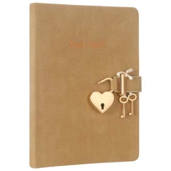 DNEVNIK S KLJUČEM CRTE 160L HUSH-HUSH MARKER BEŽ 1335