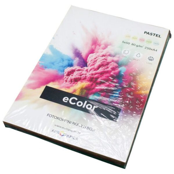 PAPIR ILK IQ PASTEL A4  80G PK250 ECOLOR MIX