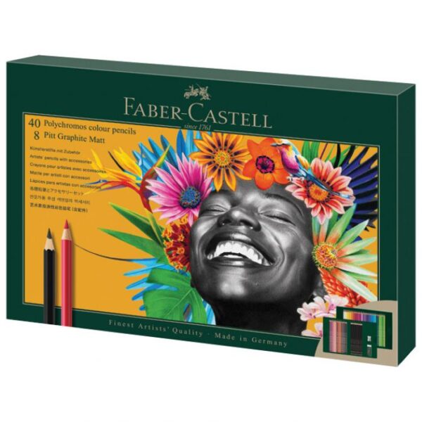 SET POLYCHROMOS &AMP; PITT GRAPHITE MATT PK50 FABER CASTELL 210054