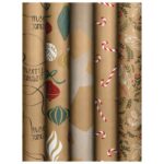 PAPIR UKRASNI ROLA 70X200 CM NATURAL NOVOGODIŠNJI  STEWO 1608 99 SORTIRANO * DO ISTEKA ZALIHA