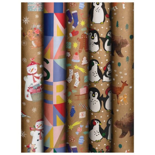 PAPIR UKRASNI ROLA 70X500 CM NATUR XMAS KIDS NOVOGODIŠNJI STEWO 1613 99