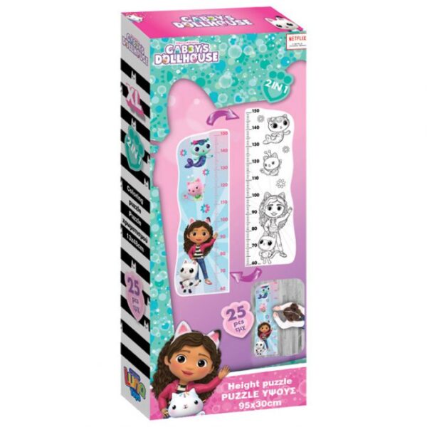 PUZZLE-MJERAČ VISINE 24 KOM GABBY&QUOT;S DOLLHOUSE DIAKAKIS 000574093