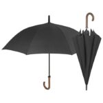 KIŠOBRAN AUTOMATIK S DRVENOM RUČKOM GOLF TIME PERLETTI 26350 CRNI