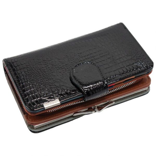 NOVČANIK KOŽNI ŽENSKI LAKIRANI ANGEL 1500 CRNI