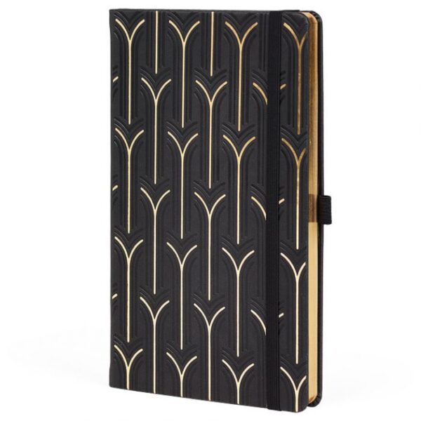 NOTES 13X21 CM CRTE 96L S GUMICOM CASTELLI GOLD ARCH CRNO/ZLATNI