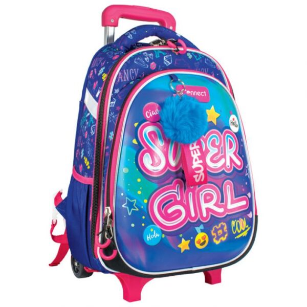 RUKSAK ŠKOLSKI S KOTAČIĆIMA XT SUPER GIRL 25.CONNECT