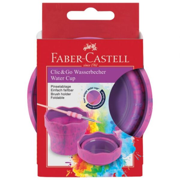 ČAŠA ZA TEMPERE CLIC&AMP;GO FABER CASTELL 181527 ROZA BLISTER