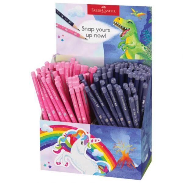 OLOVKA GRAFITNA HB UNICORN&AMP;DINO U ČAŠI PK144 FABER CASTELL 111550 SORTIRANO