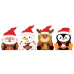 VREĆICE UKRASNE POP UP 3D 18,5X13X8,5 CM NOVOGODIŠNJE LEBEZ 81862 SORT