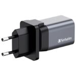PUNJAČ PUTNI ZA MOBITELE I TABLETE GAN 1XUSB-C/PD 35W/1XUSB-A QC 3.0 (EU/UK/US) VERBATIM 32200