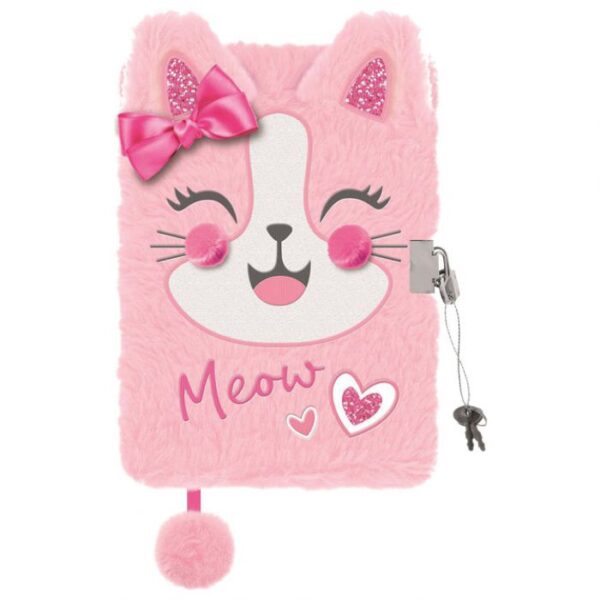 DNEVNIK S KLJUČEM A5 96L MY LITTLE FRIEND PINK CAT 9019