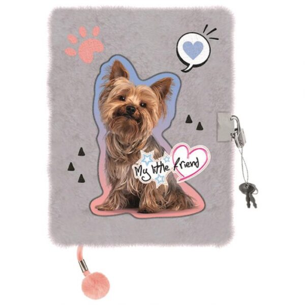 DNEVNIK S KLJUČEM A5 96L MY LITTLE FRIEND GREY YORK 9583