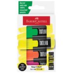 SIGNIR 1-5 MM MINI TXTLNR SUPERFLORESCENT KART.KUTIJA FABER CASTELL 154204/4BOJE BLISTER