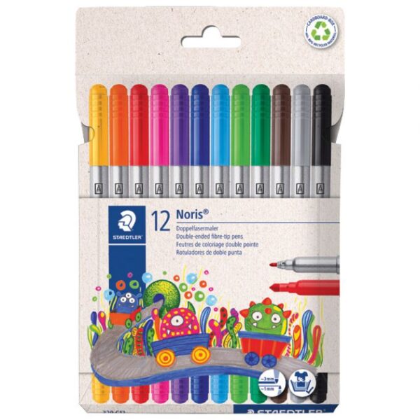 FLOMASTER ŠKOLSKI  12BOJA OBOSTRANI NORIS STAEDTLER 320 C12