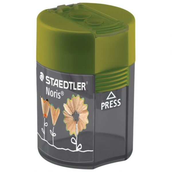 ŠILJILO METALNO S PVC KUTIJOM 2RUPE &QUOT;FLOWERS&QUOT; STAEDTLER 512 004 ZELENO/SIVO