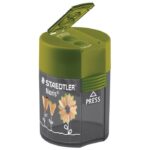 ŠILJILO METALNO S PVC KUTIJOM 2RUPE &QUOT;FLOWERS&QUOT; STAEDTLER 512 004 ZELENO/SIVO - Image 2