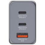 PUNJAČ ZA MOBILNE UREĐAJE ZIDNI 2XUSB-C/PD 65W/1XUSB-A QC 3.0 (EU/UK/US)  VERBATIM 32201 - Image 2