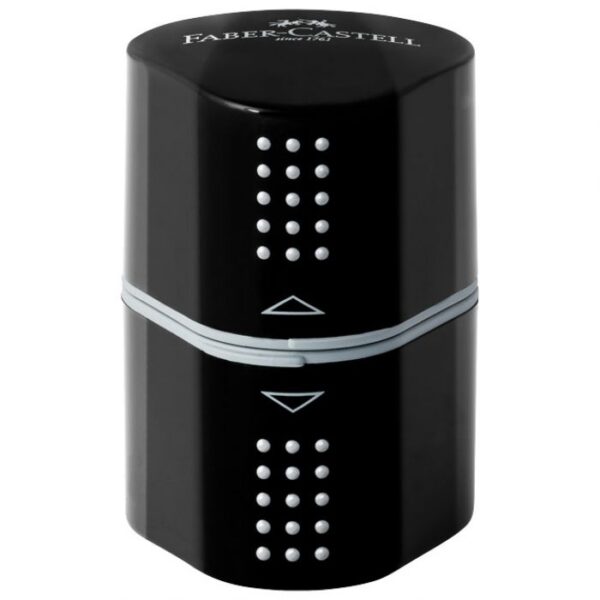 ŠILJILO PVC S PVC KUTIJOM 3RUPE GRIP 2001 TRIO FABER CASTELL 283899 CRNO