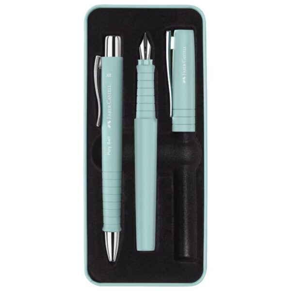 GARNITURA OLOVKA KEMIJSKA PLUS NALIVPERO POLY U MET.KUT. FABER CASTELL 241053 PASTELNO TIRKIZNA