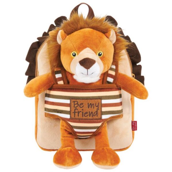 RUKSAK MINI OBOSTRANI S ODVOJIVIM PLIŠANCEM LENNY LION PERLETTI 13075