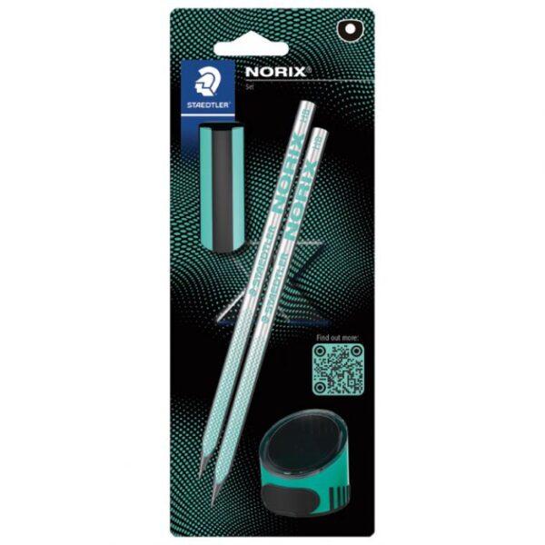 OLOVKA GRAFITNA HB NORIX PK2 PLUS GUMICA PLUS ŠILJILO STAEDTLER 181 SBK2-3 PLAVA BLISTER