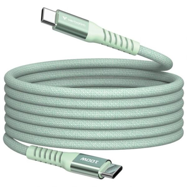 KABEL MAGNETSKI USB-C NA USB-C 100W 120 CM VERBATIM 31855 ZELENI