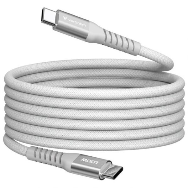 KABEL MAGNETSKI USB-C NA USB-C 100W 120 CM VERBATIM 31854 SIVI