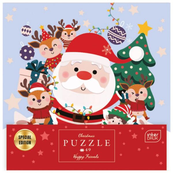 PUZZLE 49 KOM U OKVIRU CHRISTMAS &QUOT;SANTA&QUOT; INTERDRUK