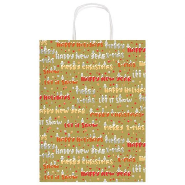 VREĆICE UKRASNE 26X34,5X12CM NOVOGODIŠNJE REX-SAUL SADOCH SDX26-513G