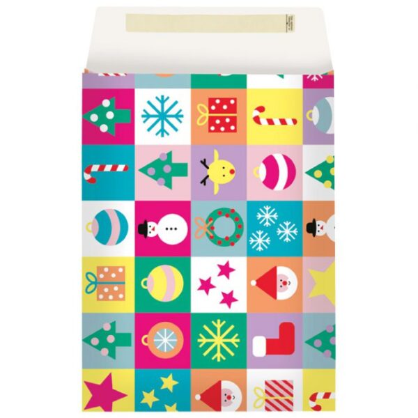 VREĆICE-KUVERTE UKRASNE STRIP NOVOGODIŠNJE 22X5X30CM PK10 STEWO 5239 25