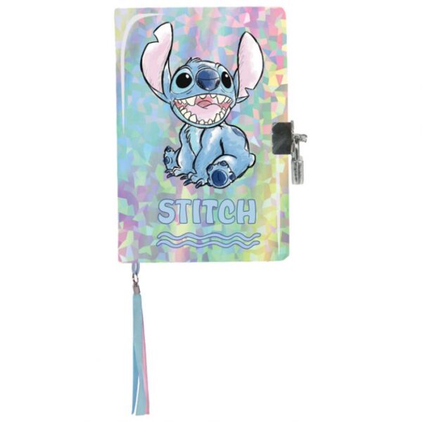 DNEVNIK HOLOGRAM S KLJUČEM A5 96L STITCH PASO DS25GG-3555