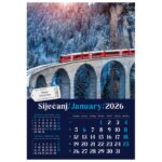 KALENDAR &QUOT;PUTUJEM EUROPOM 2026&QUOT; 13 LISTOVA, SPIRALA - Image 2