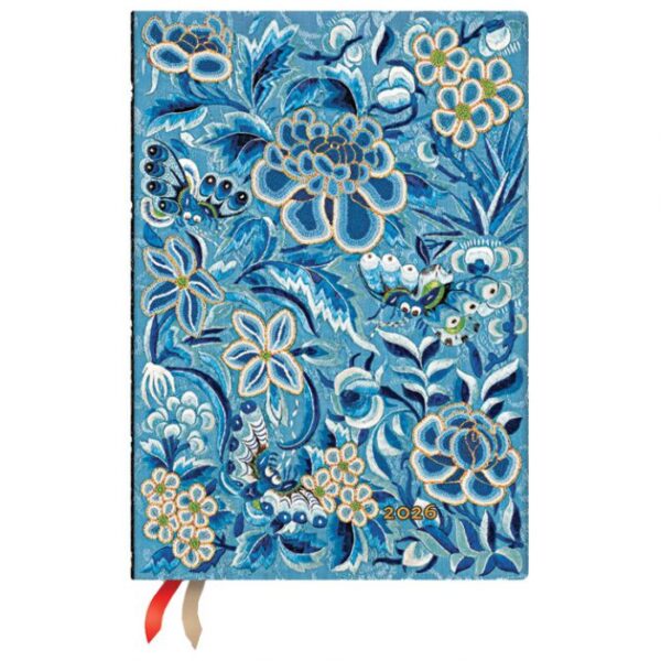 PLANER TJEDNI 2026-12,5X17,5CM-MIDI HORIZONTALNI S GUMICOM BLUE WILLOW FLEXI PAPERBLANKS FE0836 * DO ISTEKA ZALIHA