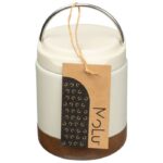 POSUDA TERMO MOLU PORTO CERVO 3983 METALNA S DRVENIM PODNOŽJEM 400ML BIJELA