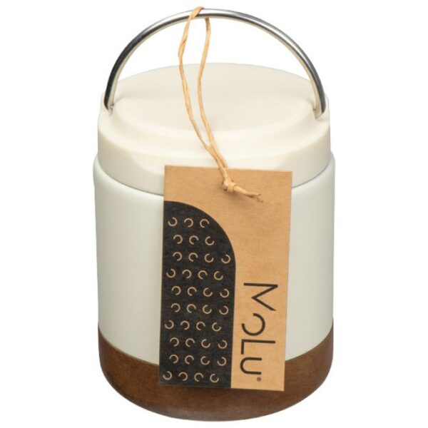 POSUDA TERMO MOLU PORTO CERVO 3983 METALNA S DRVENIM PODNOŽJEM 400ML BIJELA