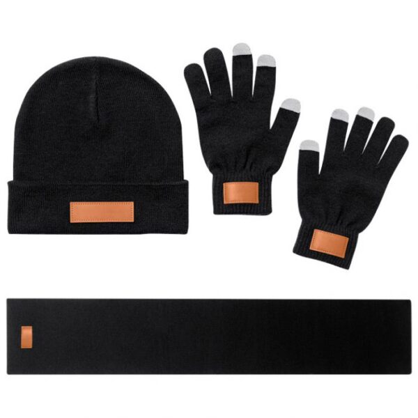 SET POKLON MUŠKI KAPA,RUKAVICE I ŠAL MAKITO 22007 CRN