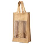 VREĆICE ZA 2 VINSKE BOCE JUTA 20X34.5X10CM MAKITO 3481S DVA PROZORČIĆA