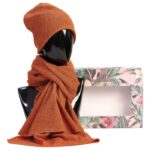 SET POKLON ŽENSKI KAPA I ŠAL PIERRE CARDIN 1085 NARANĐASTI