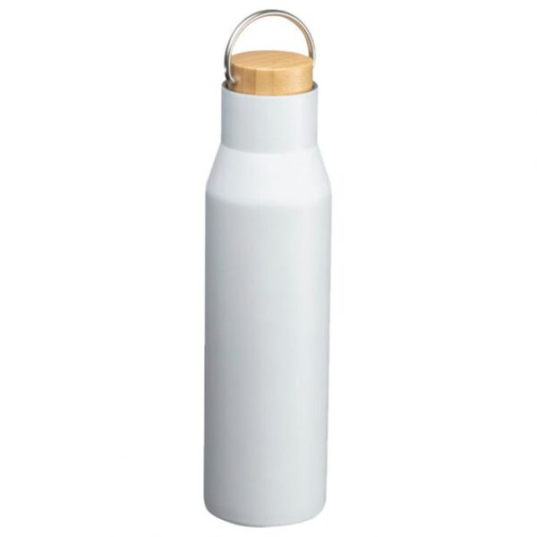 BOCA TERMO METALNA 550ML S DRVENIM POKLOPCEM MACMA 8389306 BIJELA