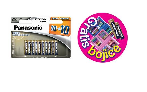 PANASONIC baterije LR03EPS/20BW + set za bojanje rozi