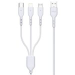 MS CABLE USB-A 2.0 -> 3 U 1 - TypeC, Light, microUSB, 1m, MS, bijeli