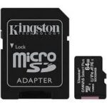 MEM SD MICRO 64GB Kingston Canvas Select Plus + Adapter SDCS3/64GB