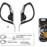 PANASONIC slušalice RP-HS34E-K crne, in ear, sportske